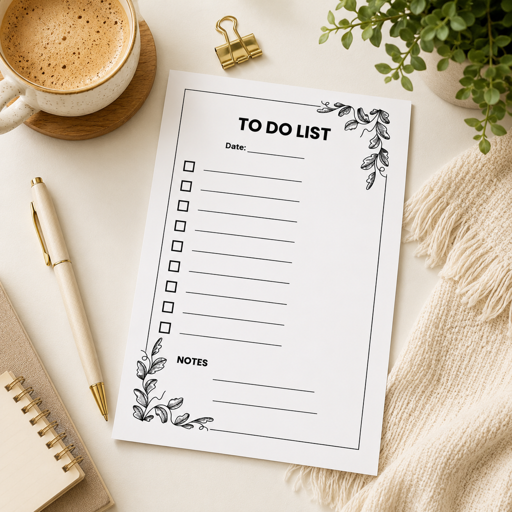 Minimal Daily To-Do List Printable